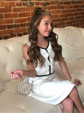 Girls white vintage Sally Miller dress